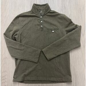 UNTUCKit Olive Green Snap Henley Pullover Men’s Medium Long Sleeve Casual Top